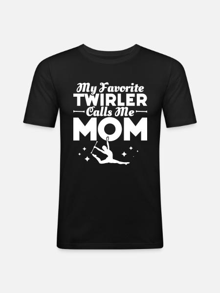Tambourstab Wirbeln - Männer Slim Fit T-Shirt - Schwarz