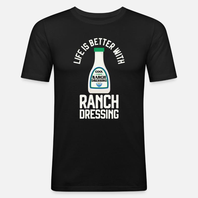 Ranch -Dressing -Ranch -Salatdressing - Männer Slim Fit T-Shirt - Schwarz
