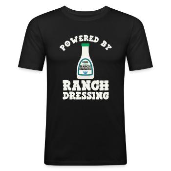 Ranch -Dressing -Ranch -Salatdressing - Männer Slim Fit T-Shirt - Schwarz - Vorne - Nik (191cm)