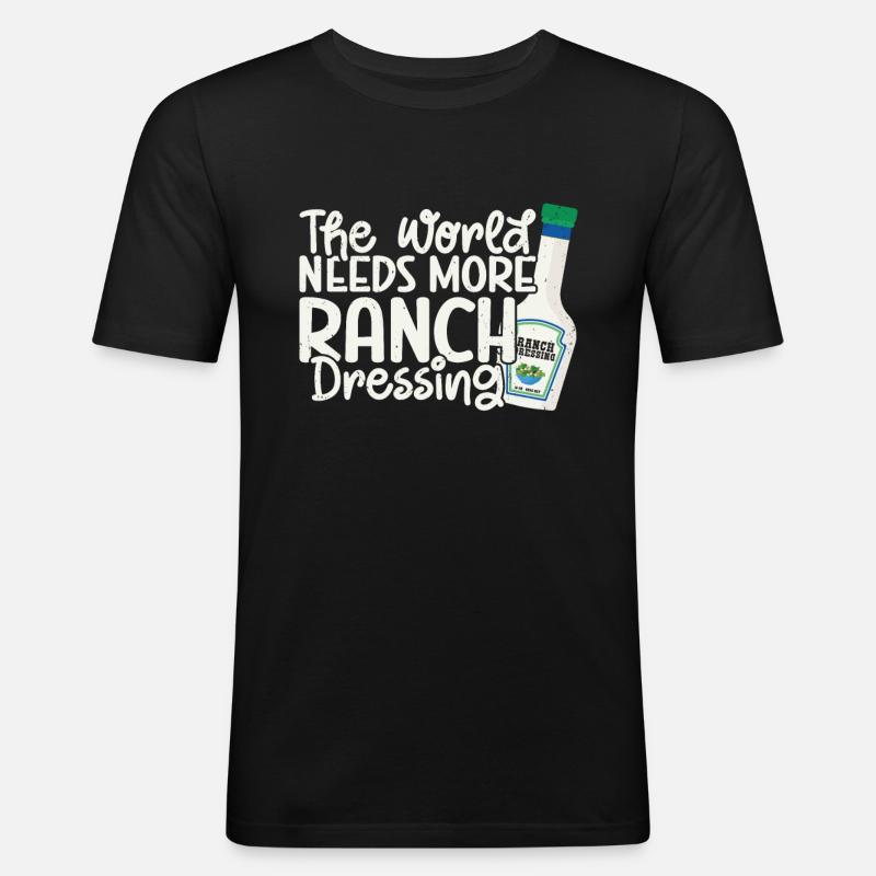 Ranch -Dressing -Ranch -Salatdressing - Männer Slim Fit T-Shirt - Schwarz
