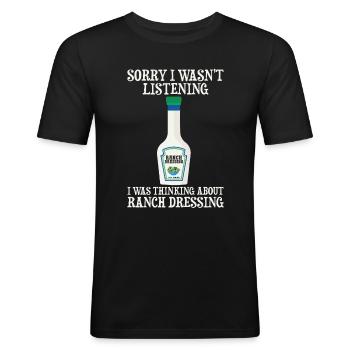 Ranch -Vinaigrette -Ranch -Vinaigrette - T-shirt près du corps Homme - noir - Devant - Nik (191cm)