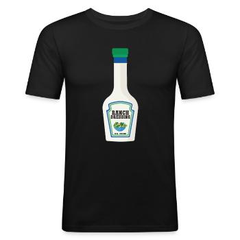 Ranch -Vinaigrette -Ranch -Vinaigrette - T-shirt près du corps Homme - noir - Devant - Nik (191cm)