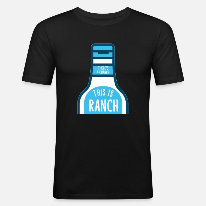 Ranch -Dressing -Ranch -Salatdressing - Männer Slim Fit T-Shirt - Schwarz