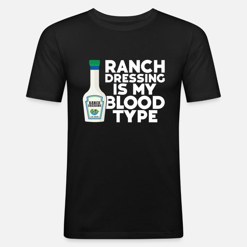 Ranch -Dressing -Ranch -Salatdressing - Männer Slim Fit T-Shirt - Schwarz