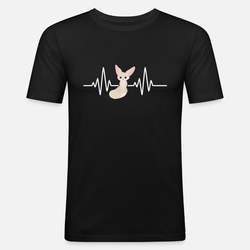Fennec Fox - Männer Slim Fit T-Shirt - Schwarz