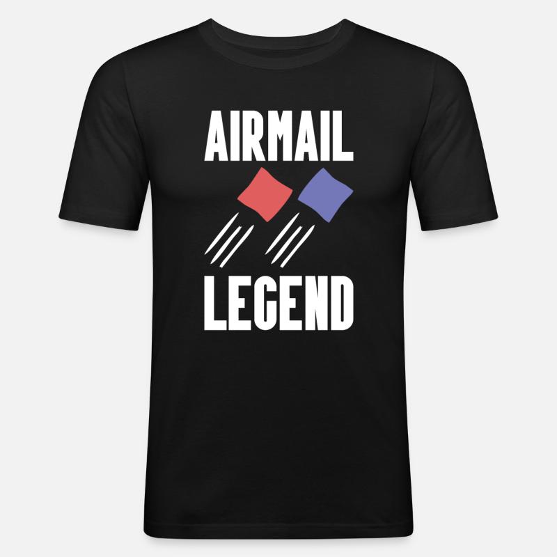 Cornhole - Männer Slim Fit T-Shirt - Schwarz