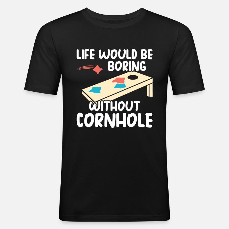 Cornhole - Men's Slim Fit T-Shirt - black