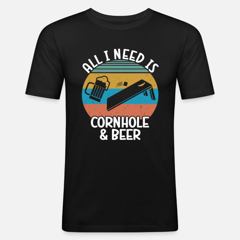 Cornhole - Men's Slim Fit T-Shirt - black