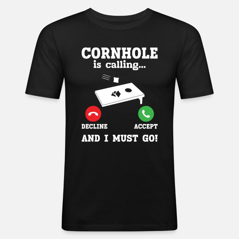Cornhole - Men's Slim Fit T-Shirt - black