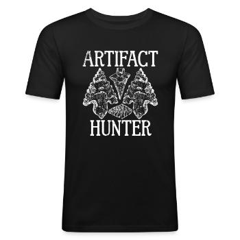 Arrowhead Hunting Artifacts Archery - Men's Slim Fit T-Shirt - black - Front - Nik (191cm)