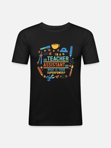 Teacher -Assistant Headmaster Teaching - Men's Slim Fit T-Shirt - black