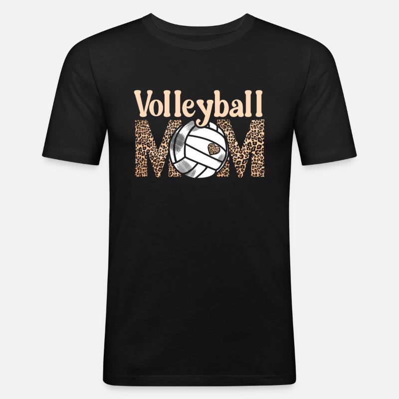 Volleyball Mutter Volleyball Mutter - Männer Slim Fit T-Shirt - Schwarz