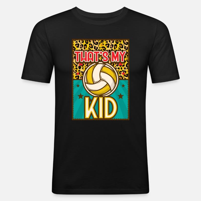 Volleyball Mutter Volleyball Mutter - Männer Slim Fit T-Shirt - Schwarz