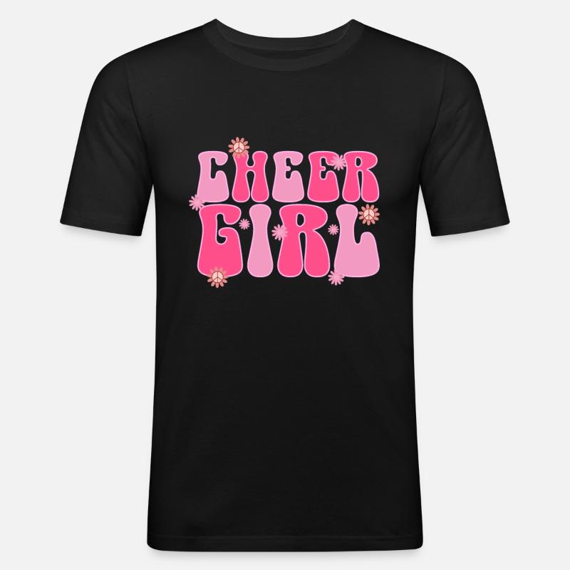Cheerleadermädchen Cheerleading Jugend - Männer Slim Fit T-Shirt - Schwarz