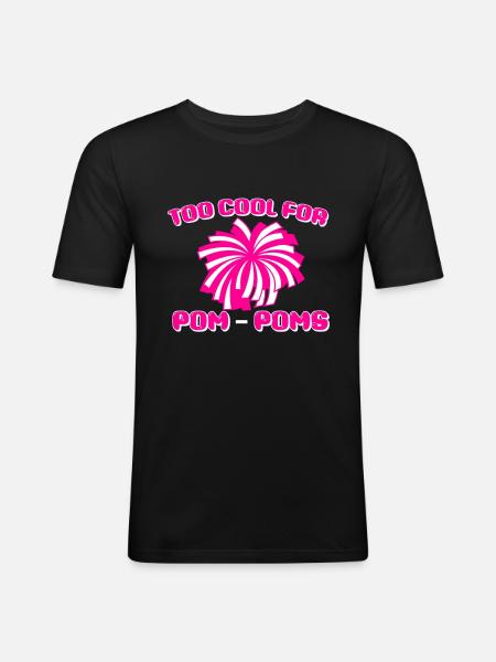 Cheerleadermädchen Cheerleading Jugend - Männer Slim Fit T-Shirt - Schwarz