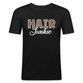Hairstylist Hair Salon Cosmetology - Men's Slim Fit T-Shirt - black - Front - Nik (191cm)