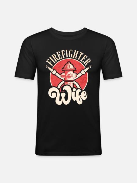 Équipes de pompiers ́ - T-shirt près du corps Homme - noir