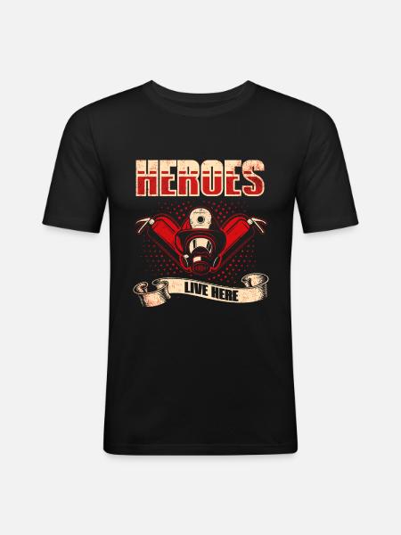 Firefighter Fire Crews ́ - Men's Slim Fit T-Shirt - black