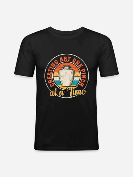 Ceramic Pottery Sculpture - Men's Slim Fit T-Shirt - black