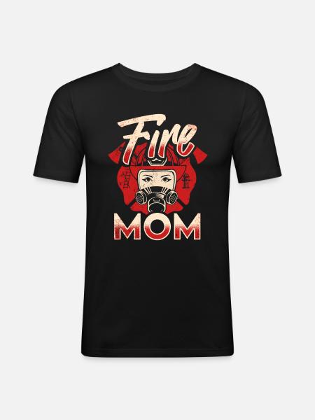 Mère pompier Mère pompier - T-shirt près du corps Homme - noir