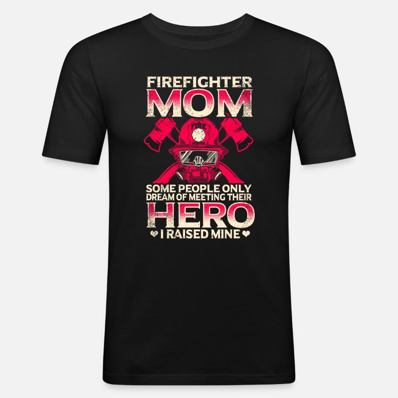 Mère pompier Mère pompier - T-shirt près du corps Homme - noir