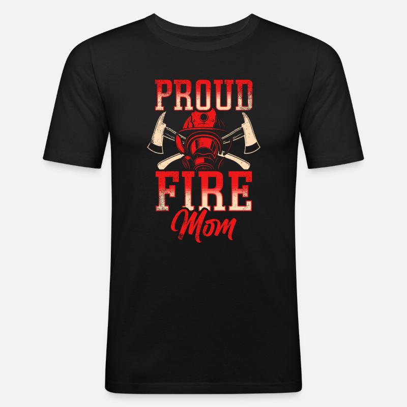 Mère pompier Mère pompier - T-shirt près du corps Homme - noir