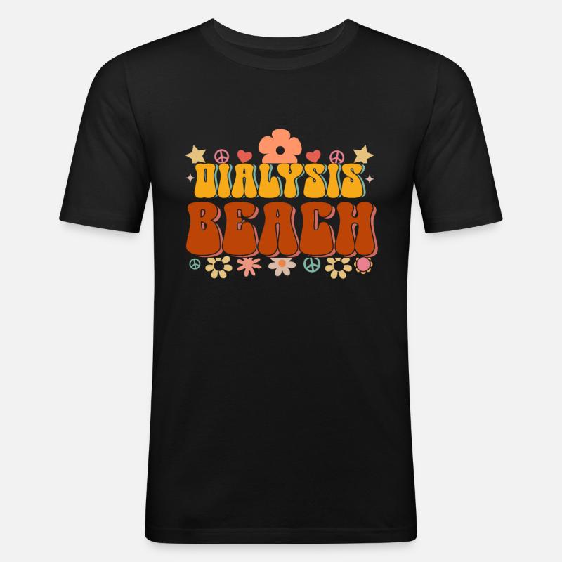 Dialyse Techniker Krankenschwester - Männer Slim Fit T-Shirt - Schwarz