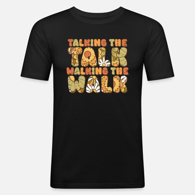 Groovy Speech Language Pathologist SLP - Männer Slim Fit T-Shirt - Schwarz