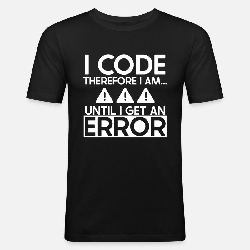 Software Developer, Computer Engineer, Nerd - Men's Slim Fit T-Shirt - black