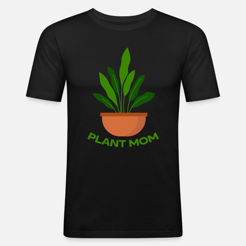 Pflanzenmutter Mutter Gartenpflanzen Blume - Männer Slim Fit T-Shirt - Schwarz
