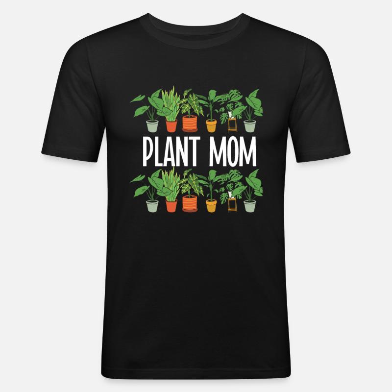 Pflanzenmutter Mutter Gartenpflanzen Blume - Männer Slim Fit T-Shirt - Schwarz