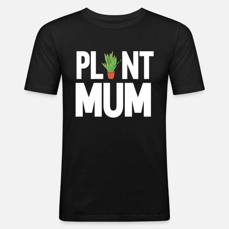 Pflanzenmutter Mutter Gartenpflanzen Blume - Männer Slim Fit T-Shirt - Schwarz