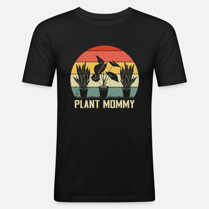 Pflanzenmutter Mutter Gartenpflanzen Blume - Männer Slim Fit T-Shirt - Schwarz