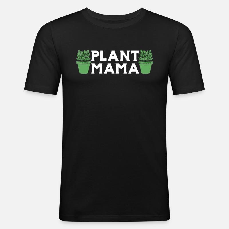 Pflanzenmutter Mutter Gartenpflanzen Blume - Männer Slim Fit T-Shirt - Schwarz