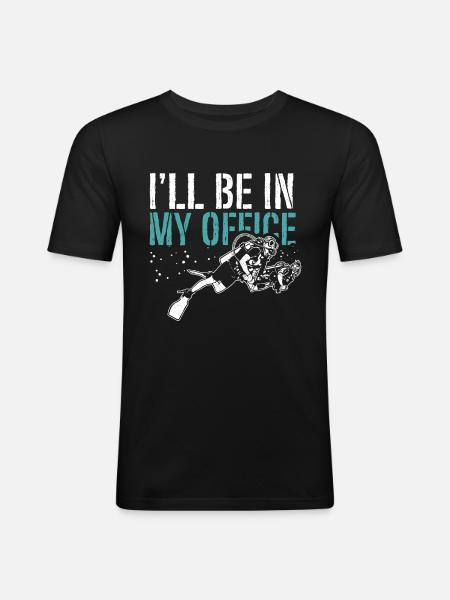 Diving Diver Ocean Lovers - Men's Slim Fit T-Shirt - black