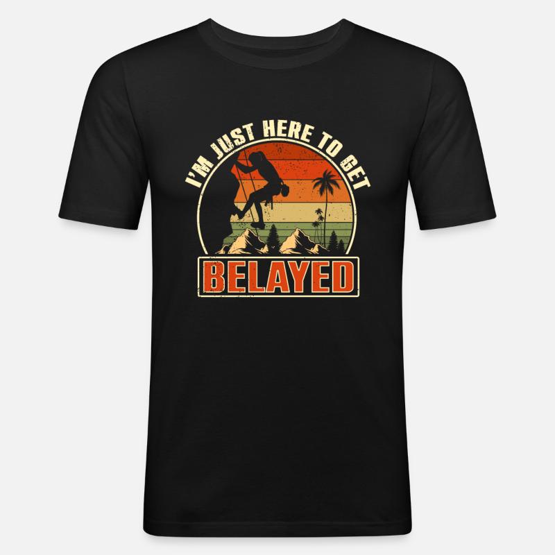 Klettern Mountain Boulder Climble Climber - Männer Slim Fit T-Shirt - Schwarz