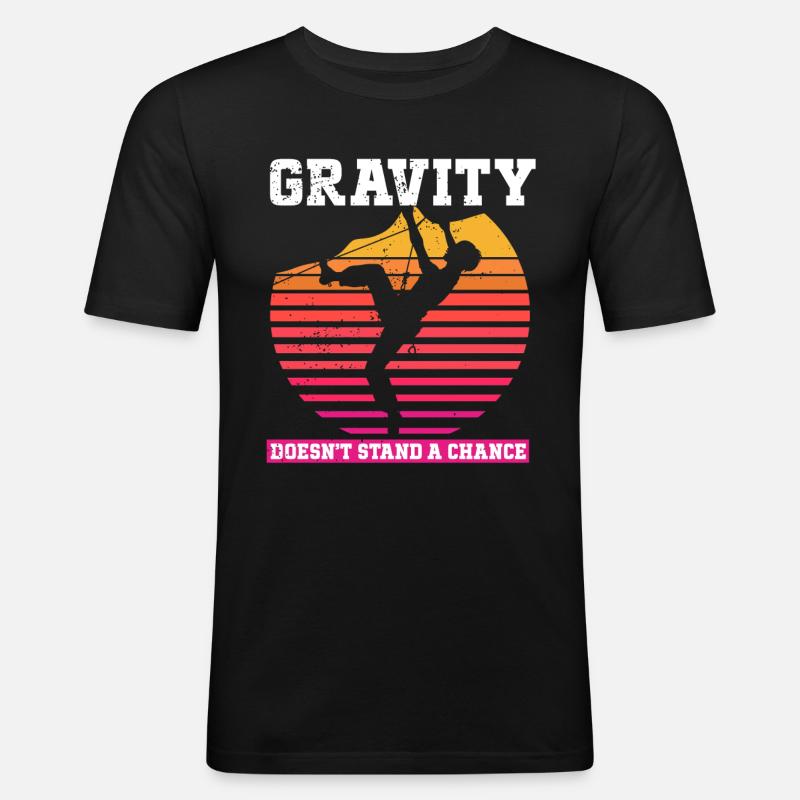 Klettern Mountain Boulder Climble Climber - Männer Slim Fit T-Shirt - Schwarz