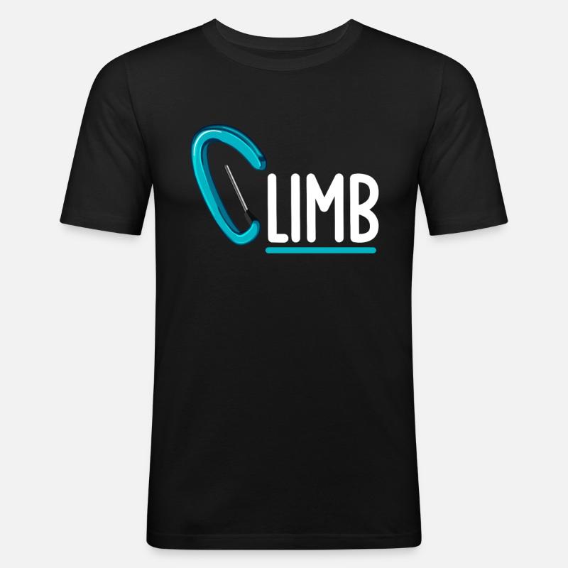 Klettern Mountain Boulder Climble Climber - Männer Slim Fit T-Shirt - Schwarz