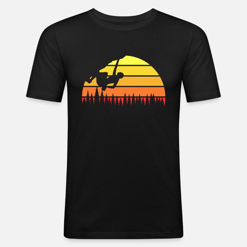 Klettern Mountain Boulder Climble Climber - Männer Slim Fit T-Shirt - Schwarz