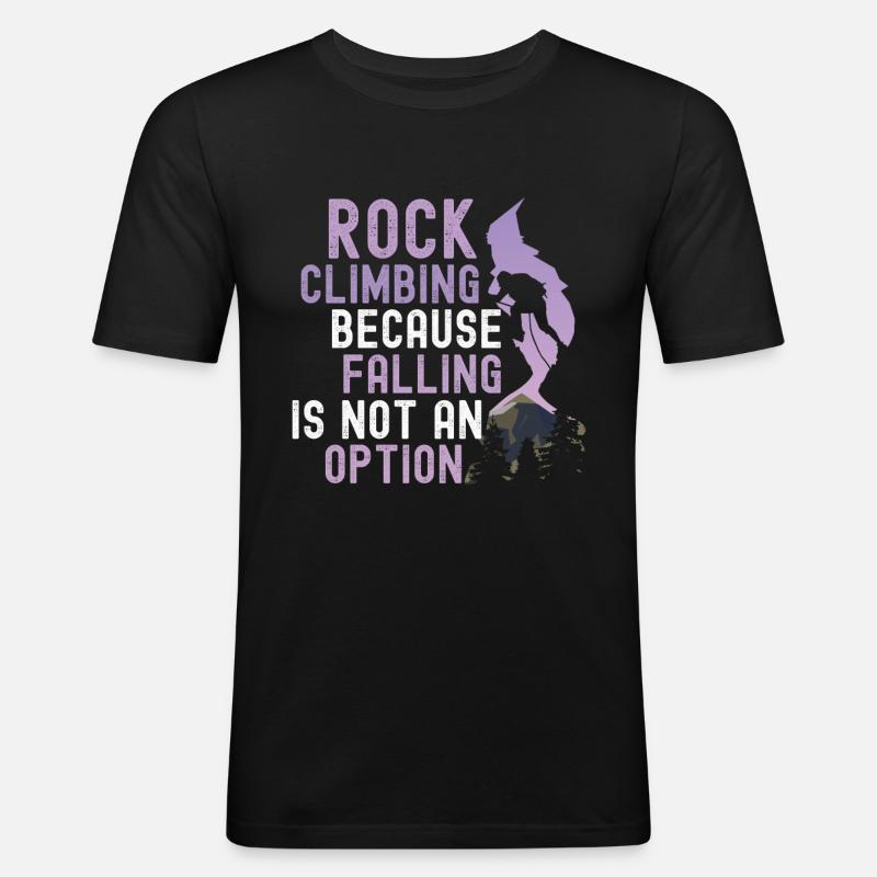 Klettern Mountain Boulder Climble Kletterer - Männer Slim Fit T-Shirt - Schwarz