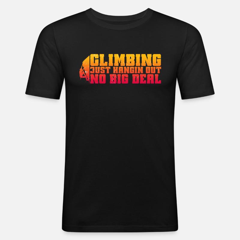 Klettern Mountain Boulder Climble Kletterer - Männer Slim Fit T-Shirt - Schwarz