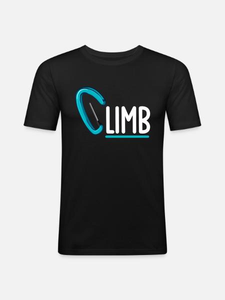 Klettern Mountain Boulder Climble Kletterer - Männer Slim Fit T-Shirt - Schwarz