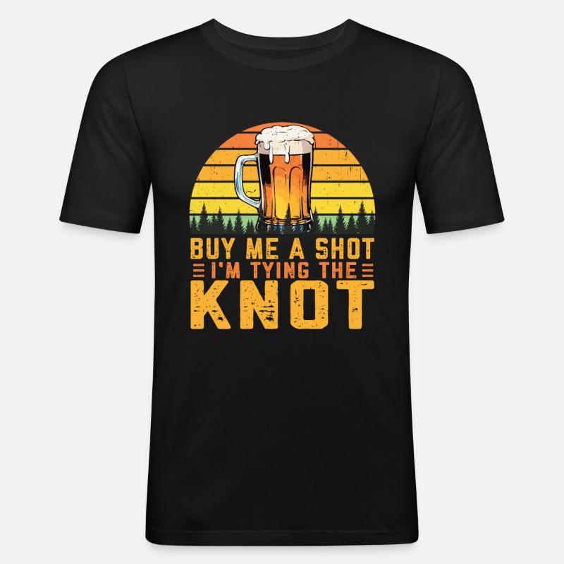 Bräutigam Bachelor Party Unkraut - Männer Slim Fit T-Shirt - Schwarz
