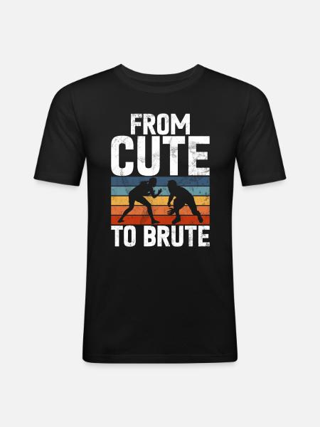 Lutteuse Fille Grappling Lutteuse Femmes - T-shirt près du corps Homme - noir