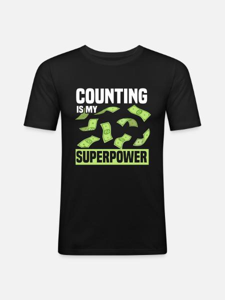 Secrétaire Comptable des Comptables Comptabilité - T-shirt près du corps Homme - noir