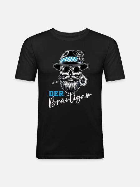 Le marié Funny EVJ - T-shirt près du corps Homme - noir