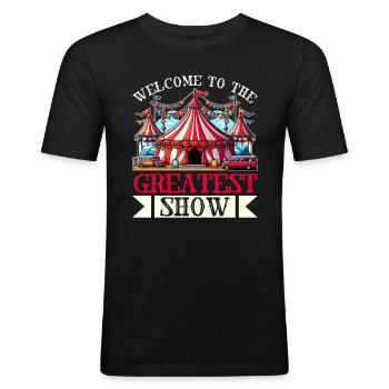 Circus Staff Carnival Kostüm Zirkusveranstaltung - Männer Slim Fit T-Shirt - Schwarz - Vorne - Nik (191cm)