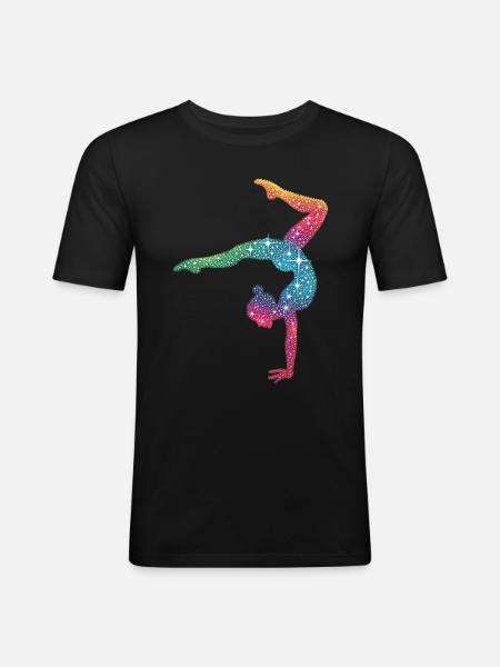 Gymnastique Gymnaste Gymnaste acrobatique - T-shirt près du corps Homme - noir