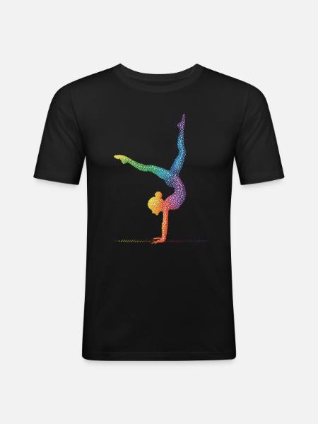 Gymnastique Gymnaste Gymnaste acrobatique - T-shirt près du corps Homme - noir