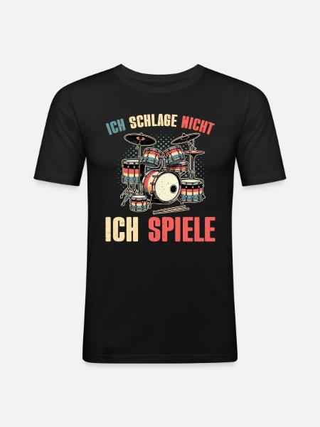 Drummer Drummer Percussion Musicians - Men's Slim Fit T-Shirt - black